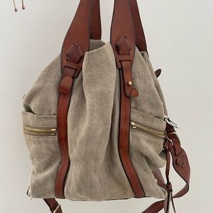 Gryson canvas and leather tote bag